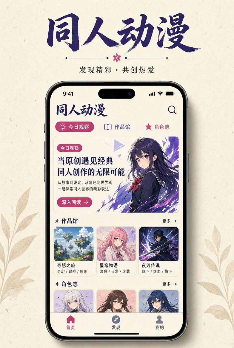 同人动漫APP主题画面